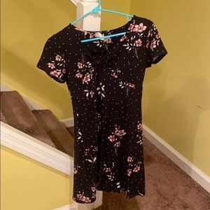 Black floral dress